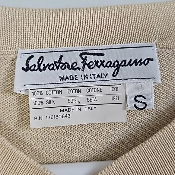 Ladies Salvatore Ferragamo top, sz S - Picture 5 of 6